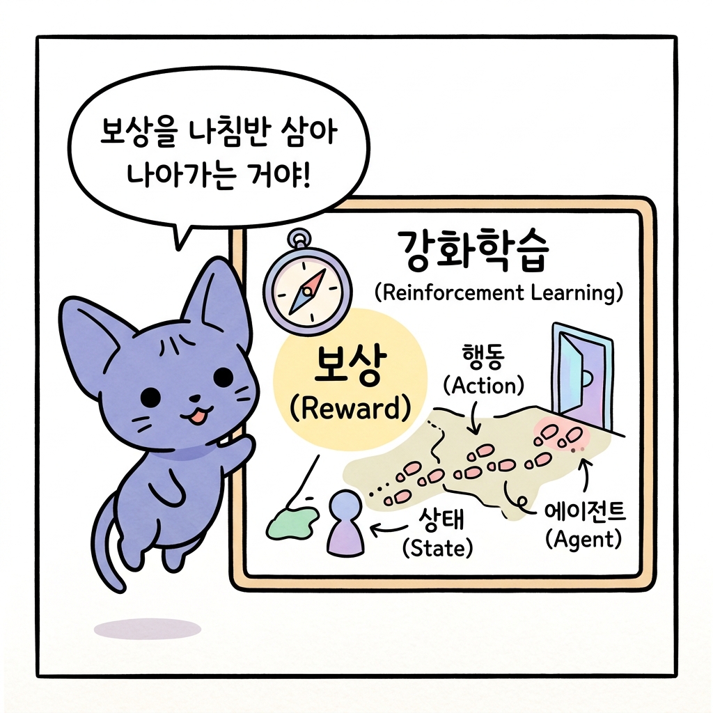 강화학습 요약 컷 만화