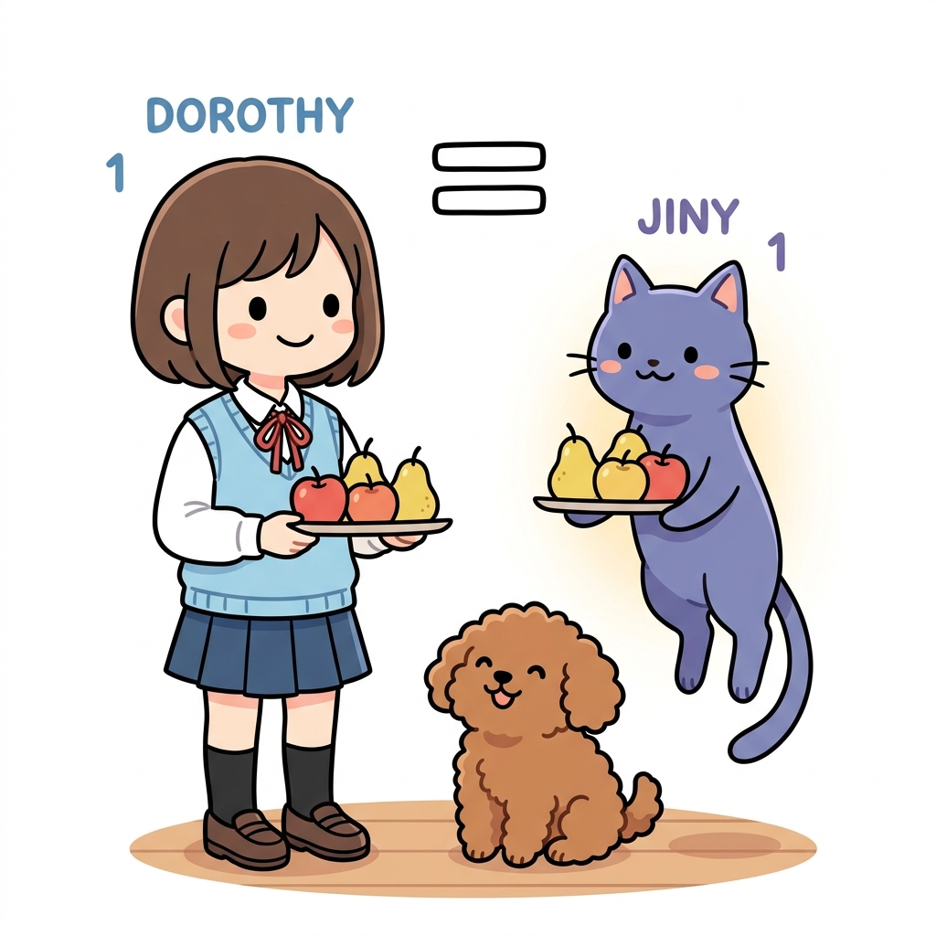 교환법칙 사과와 배 비유