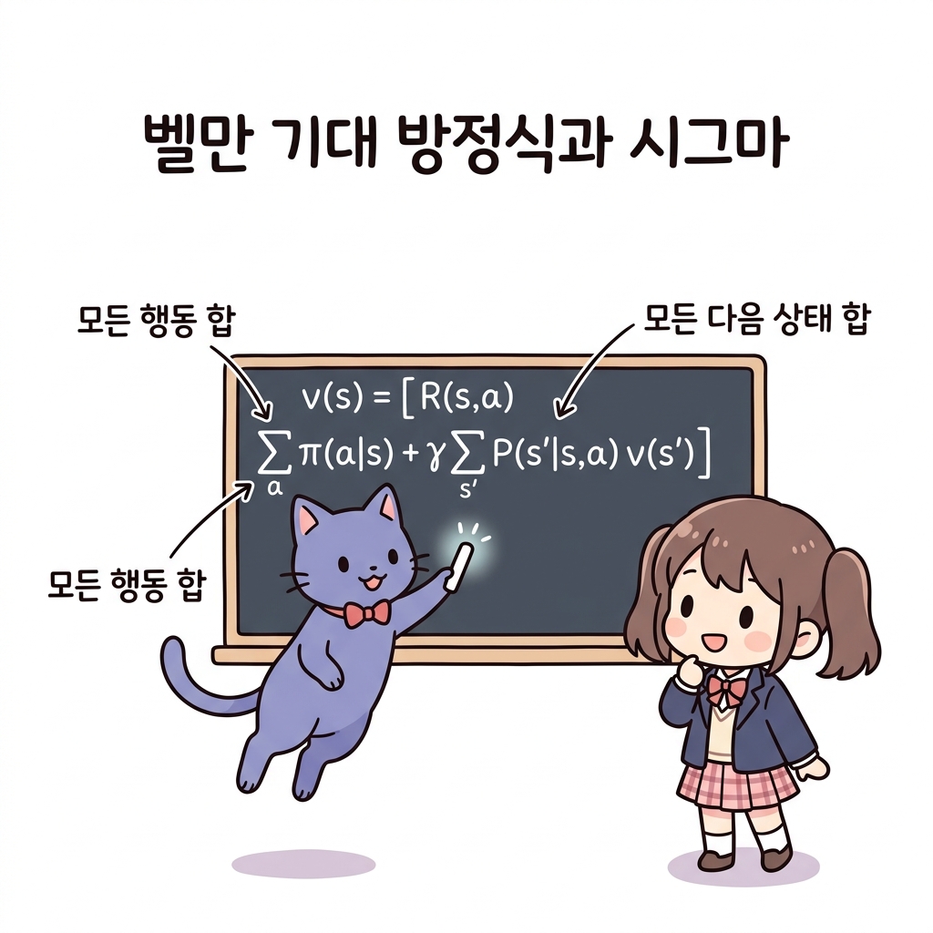 벨만 기대 방정식과 시그마