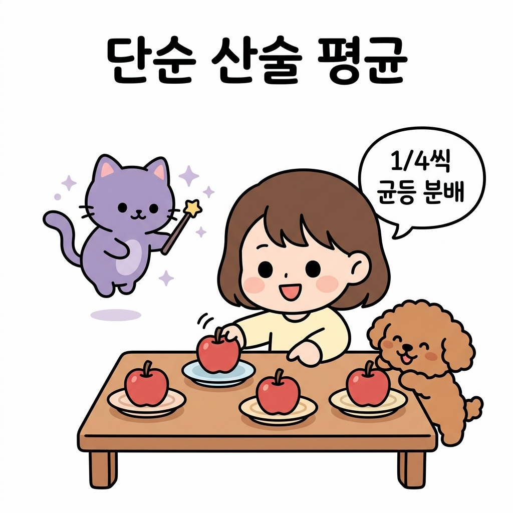 단순 산술 평균과 똑같이 나누기