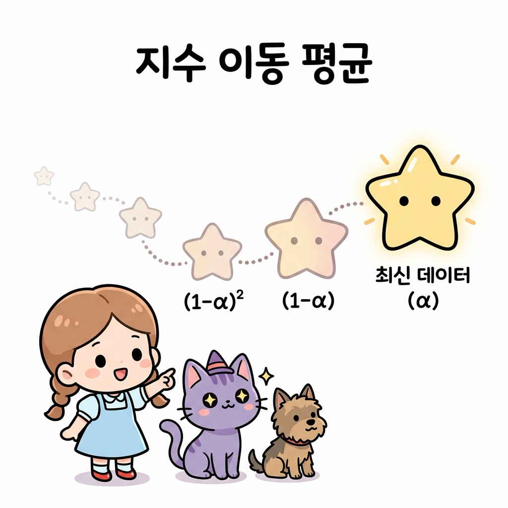 지수 이동 평균과 지수적 감쇠