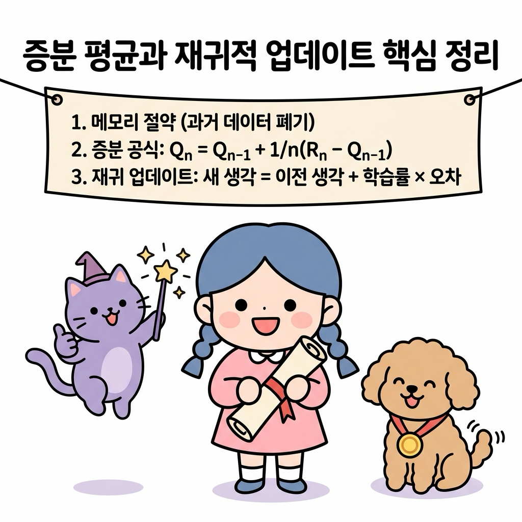 증분 평균과 재귀적 업데이트 핵심 정리