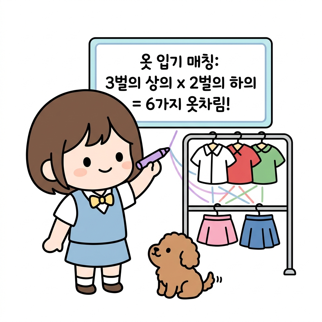 상의와 하의의 옷 매칭 곱의 법칙