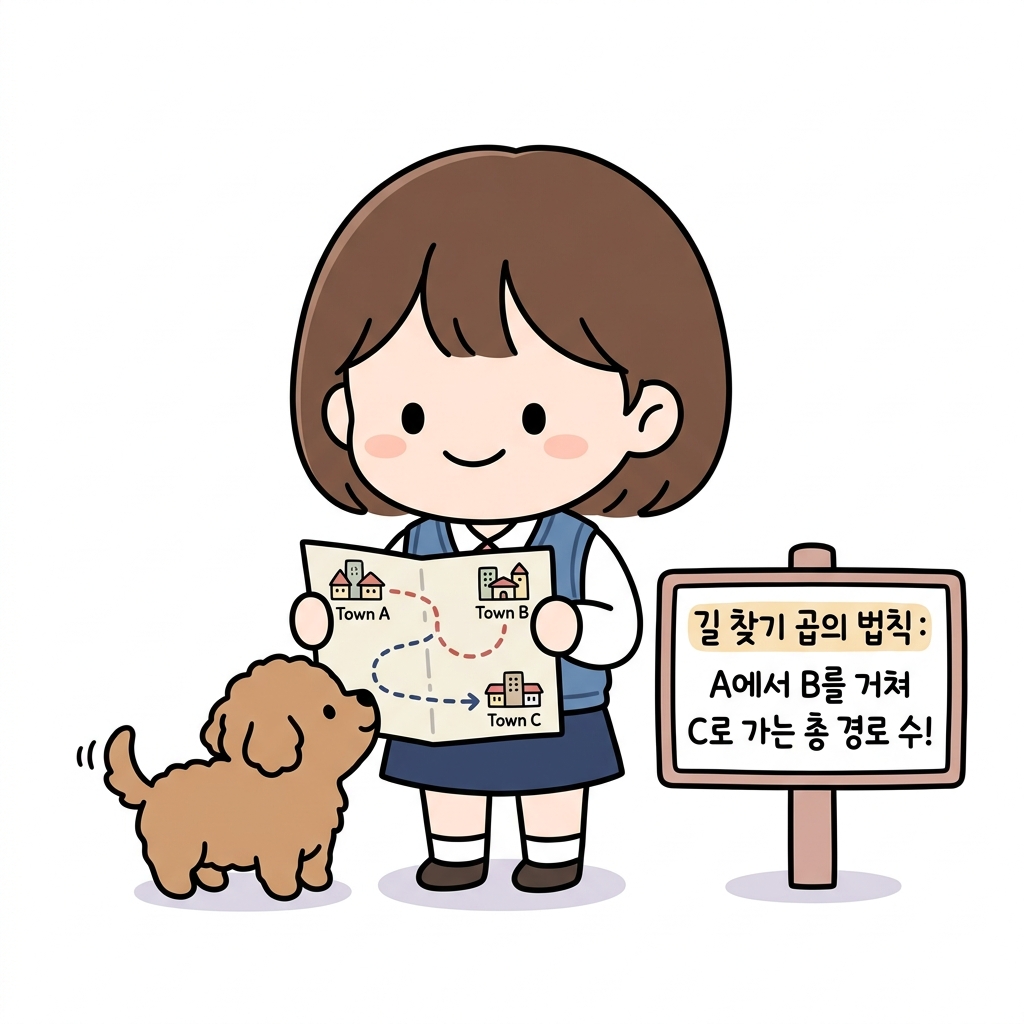 경로를 통한 곱의 법칙의 시각적 이해