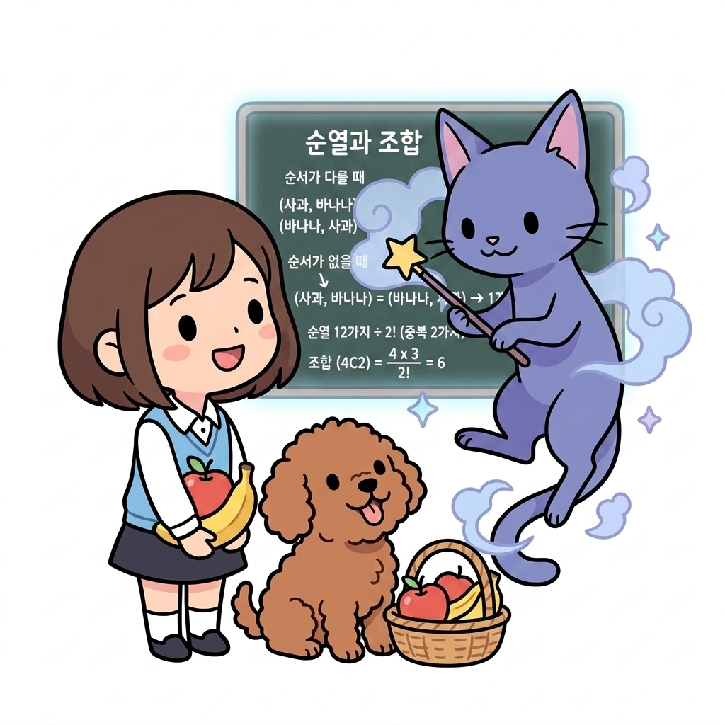 조합의 중복 가짓수 제거 원리