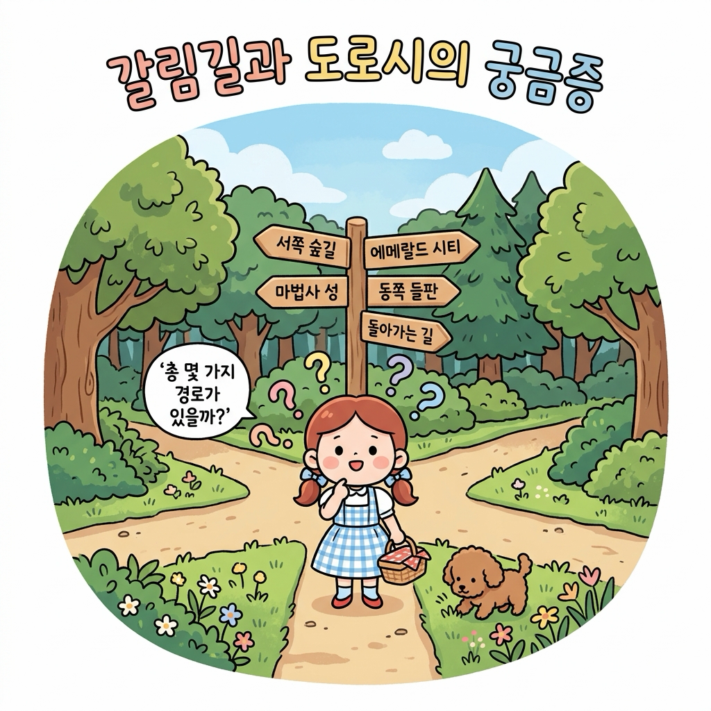 갈림길과 도로시의 궁금증