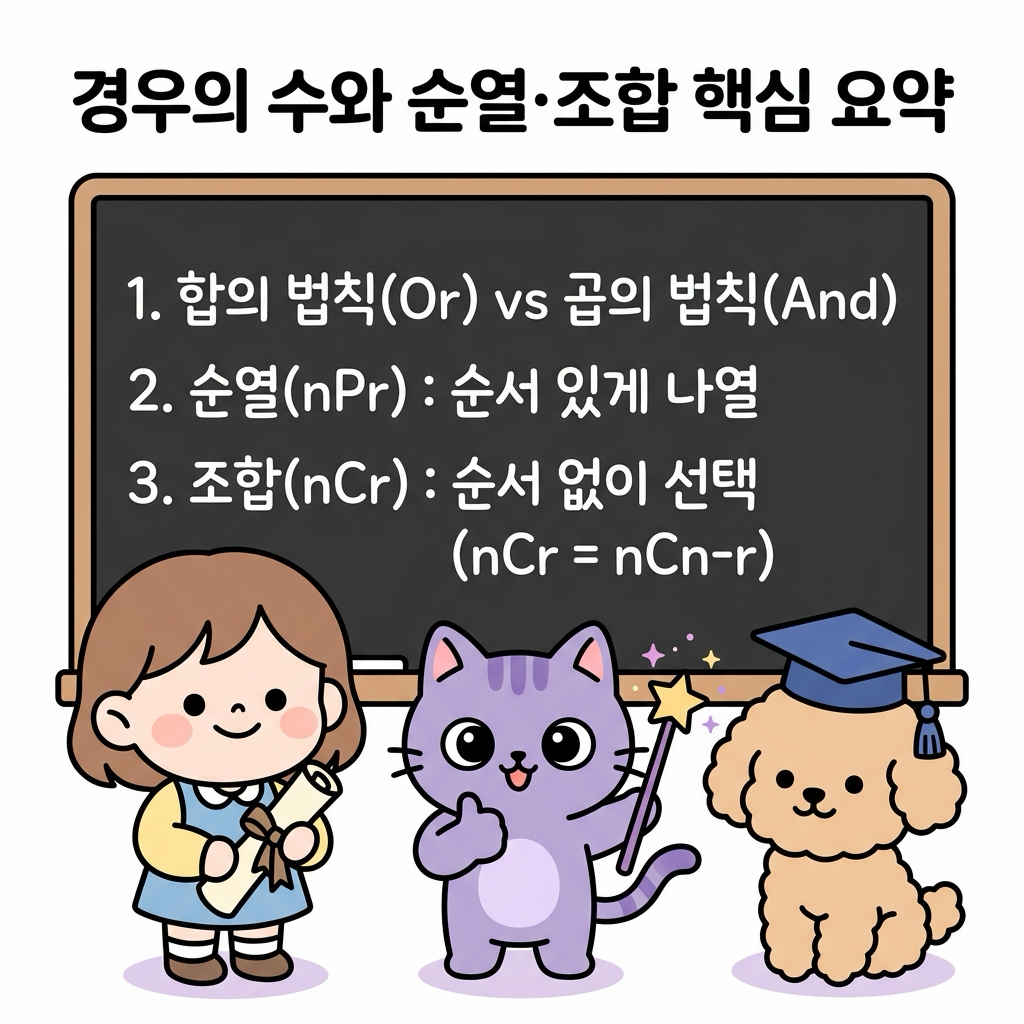 경우의 수와 순열·조합 핵심 요약