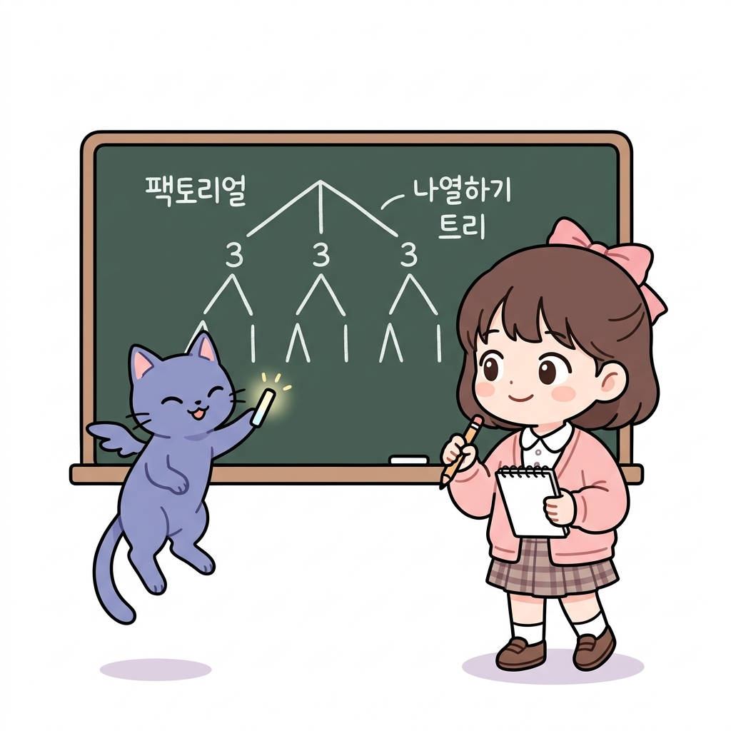 팩토리얼 나열 도식