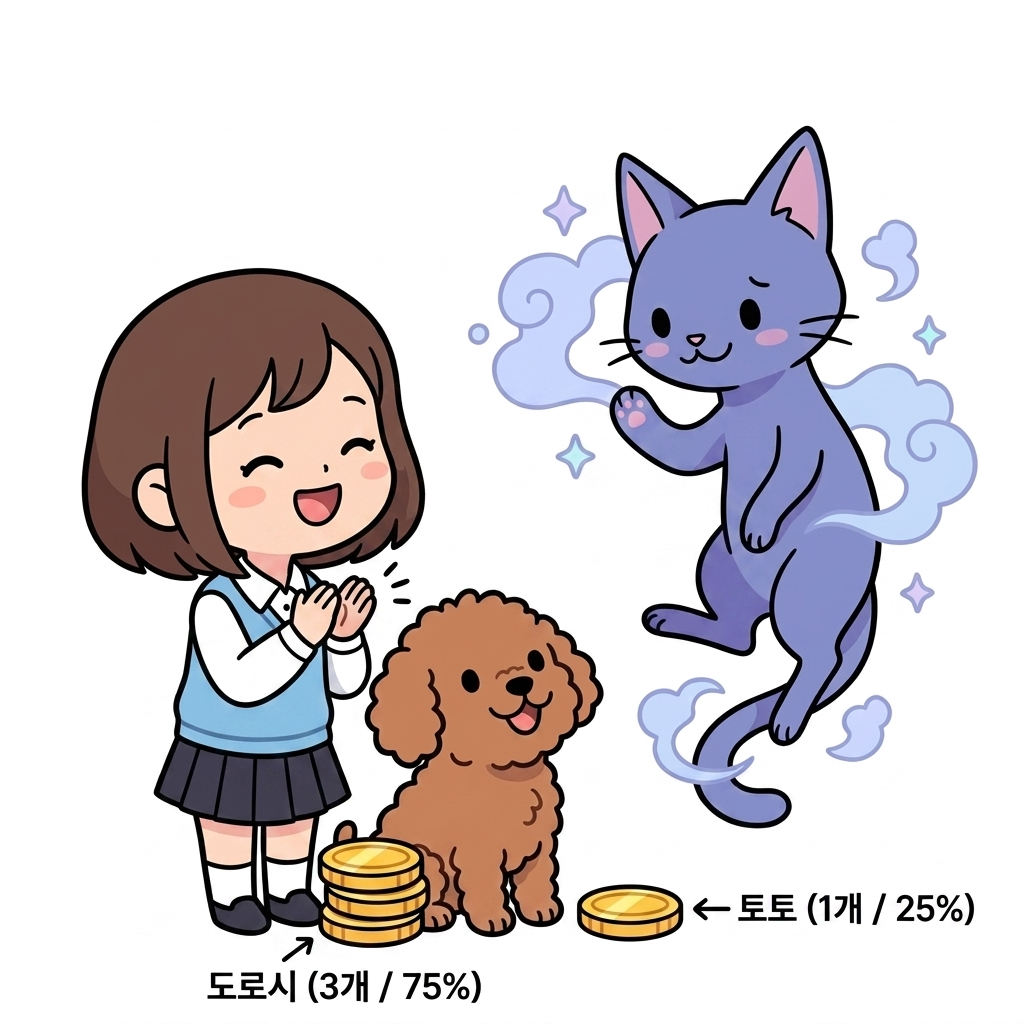 공정한 금화 3:1 분배