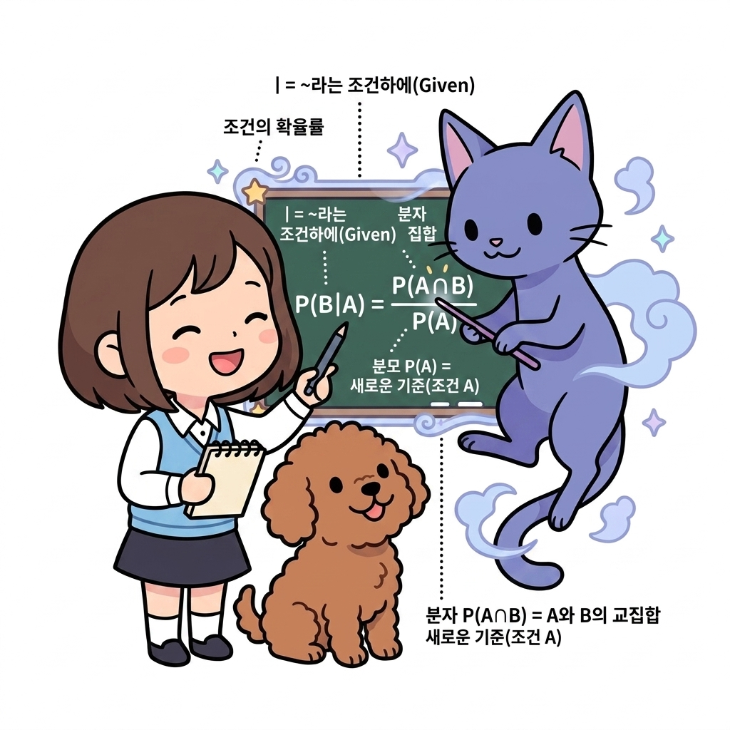 조건부 확률 공식과 기호 해설