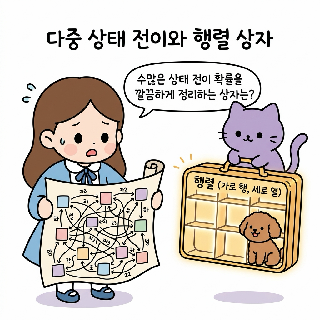 다중 상태 전이와 행렬 상자