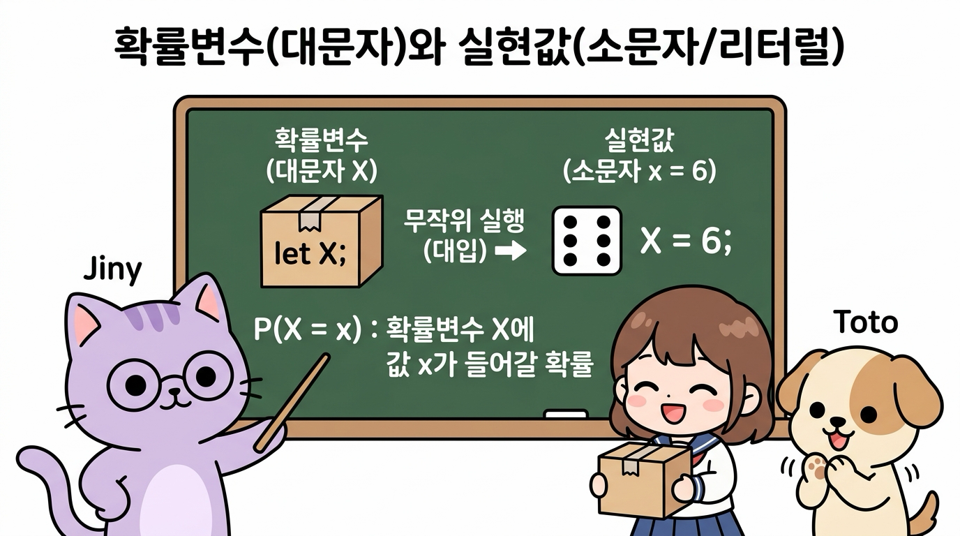 확률변수와 실현값의 개념