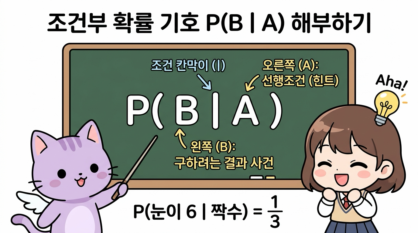 조건부 확률 기호 P(B | A) 해부
