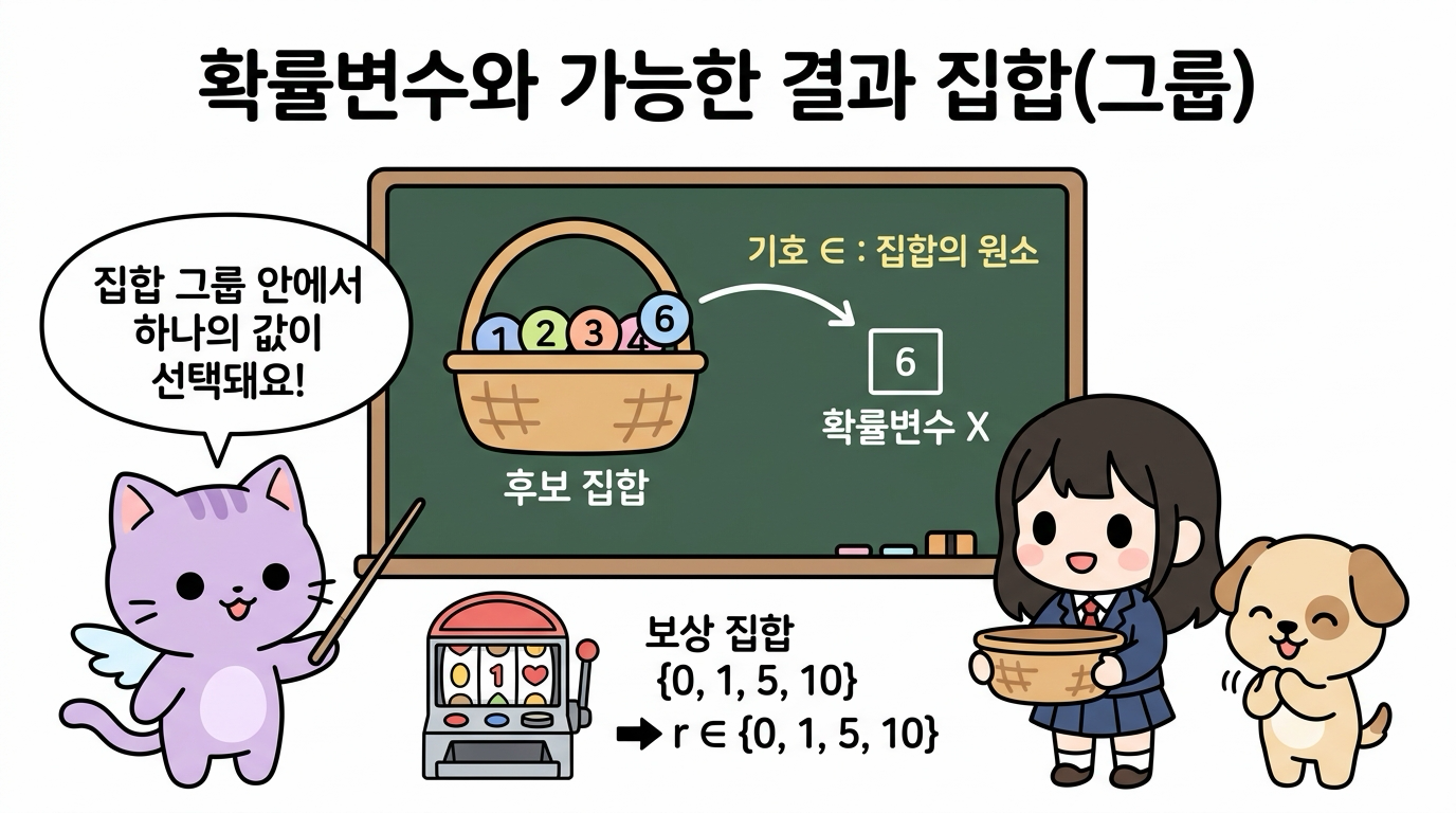 확률변수와 가능한 결과 집합