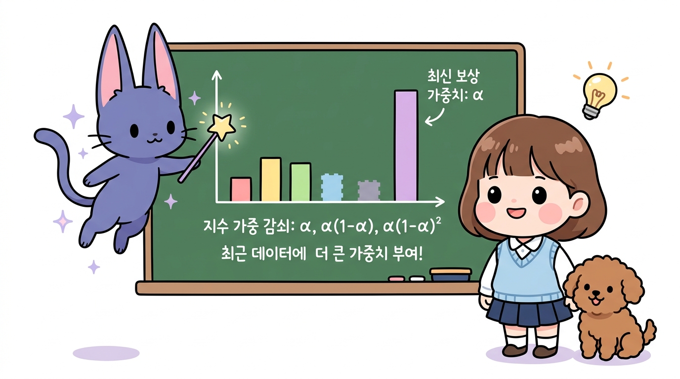 지수 가중 감쇠 원리