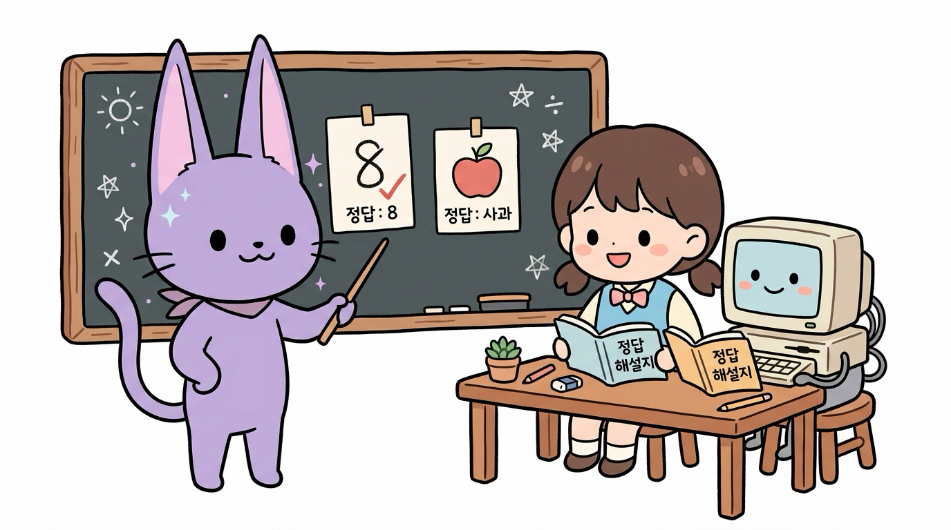 정답 선생님 지니와 지도 학습