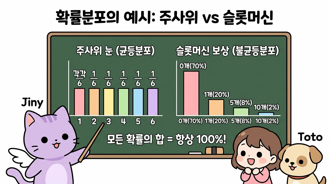 확률분포의 예시 비교
