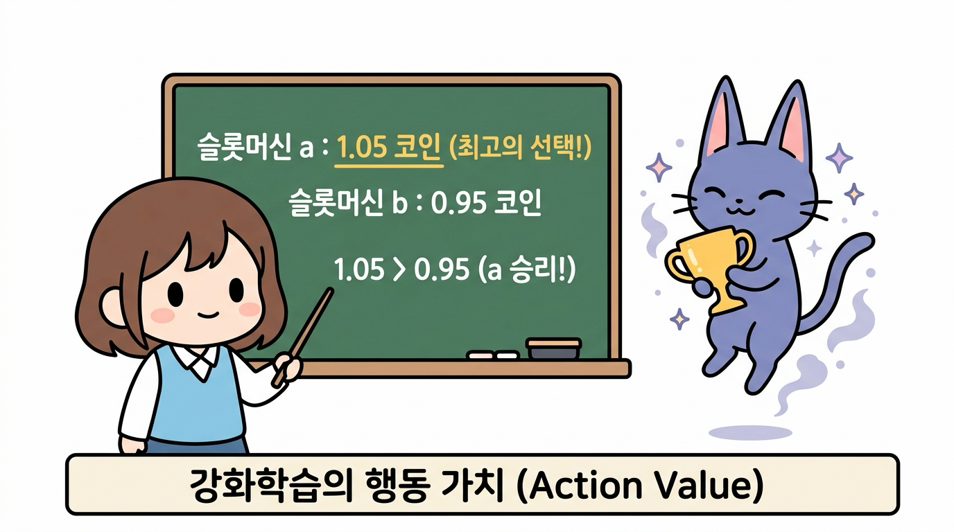 두 슬롯머신의 기댓값 계산과 행동 가치