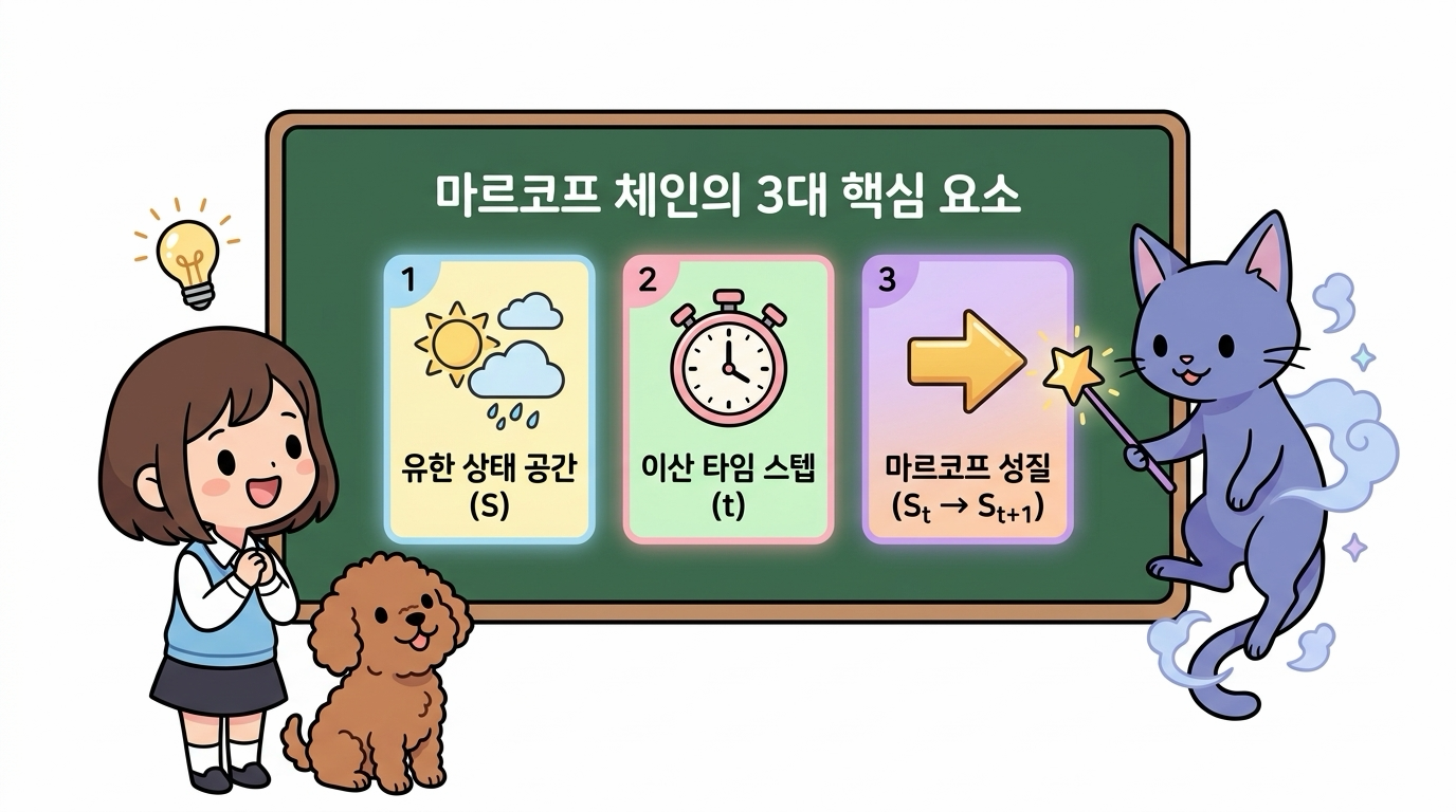 마르코프 체인의 3대 핵심 요소