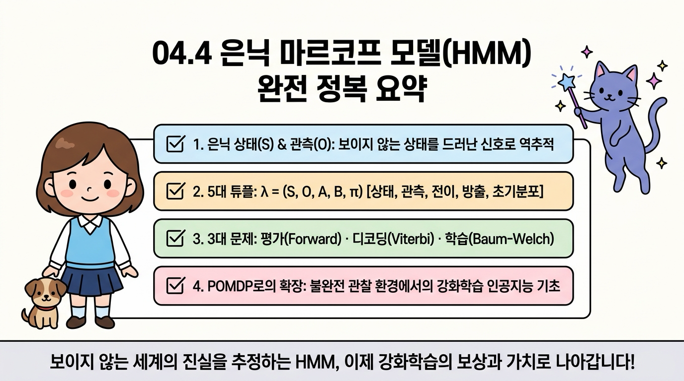 은닉 마르코프 모델 핵심 요약