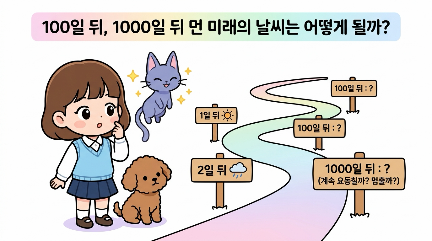 100일 뒤 먼 미래의 날씨 예측 호기심