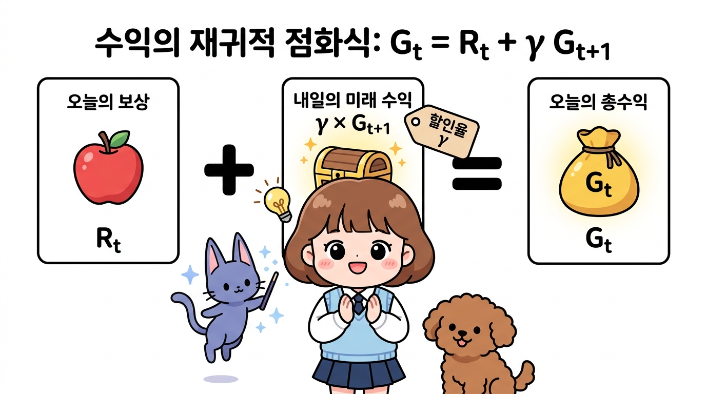 수익의 재귀적 점화식