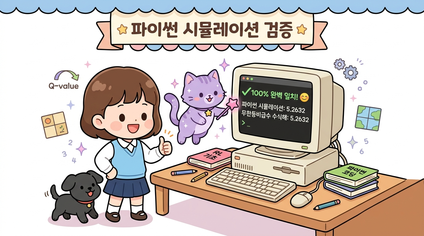 파이썬 실습 1: 최적 정책 mu_3 시뮬레이션 검증