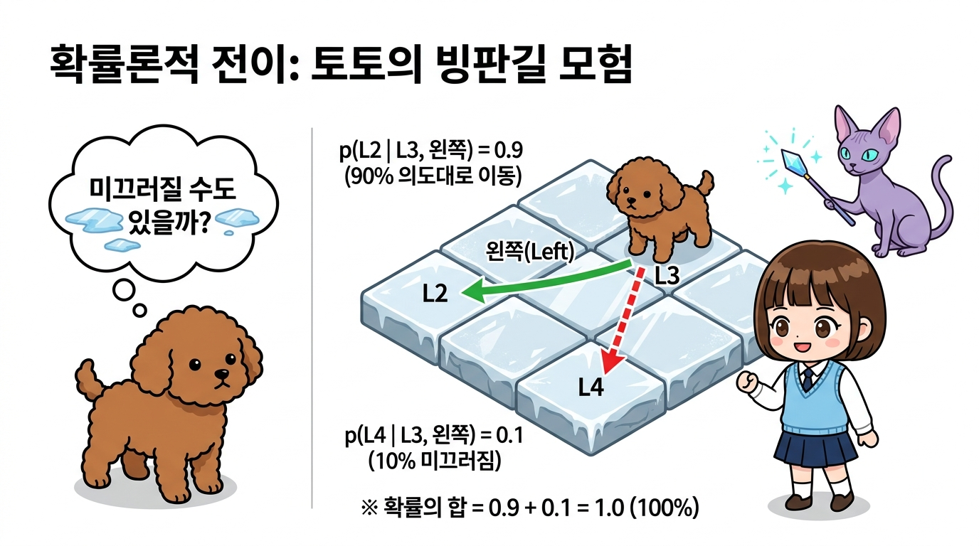 토토의 의문과 상태 전이 확률