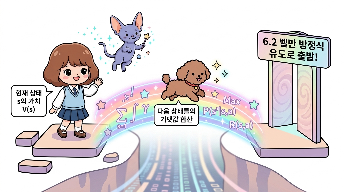 현재 상태 가치와 다음 상태 기댓값의 연결 다리