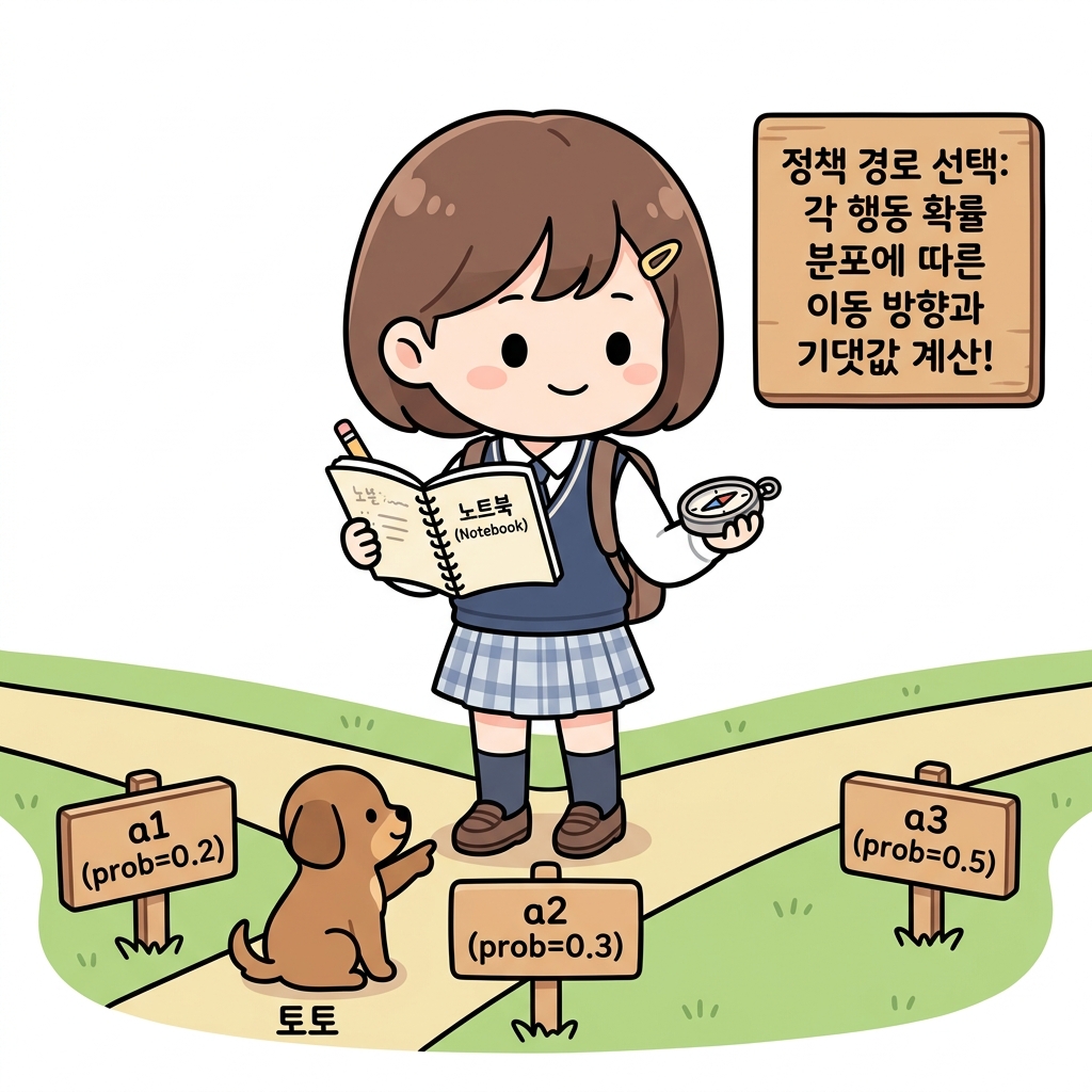 도로시의 행동 정책 선택