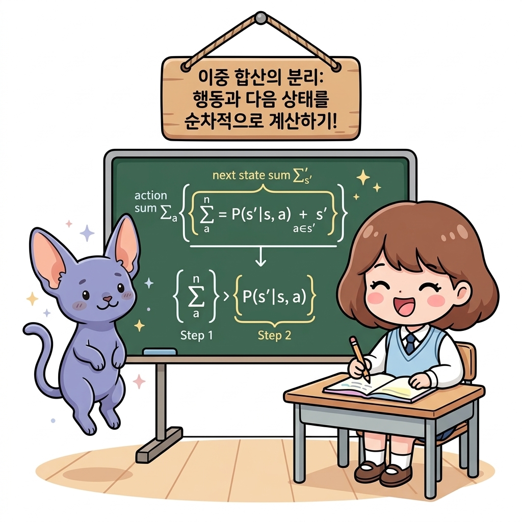 이중 합산의 분리와 순차 계산
