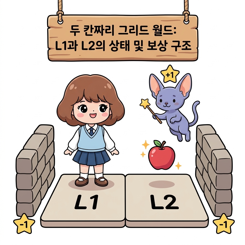 그림 06-7 두 칸짜리 그리드 월드
