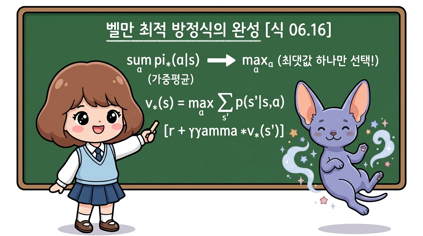 벨만 최적 방정식의 완성 [식 06.16]