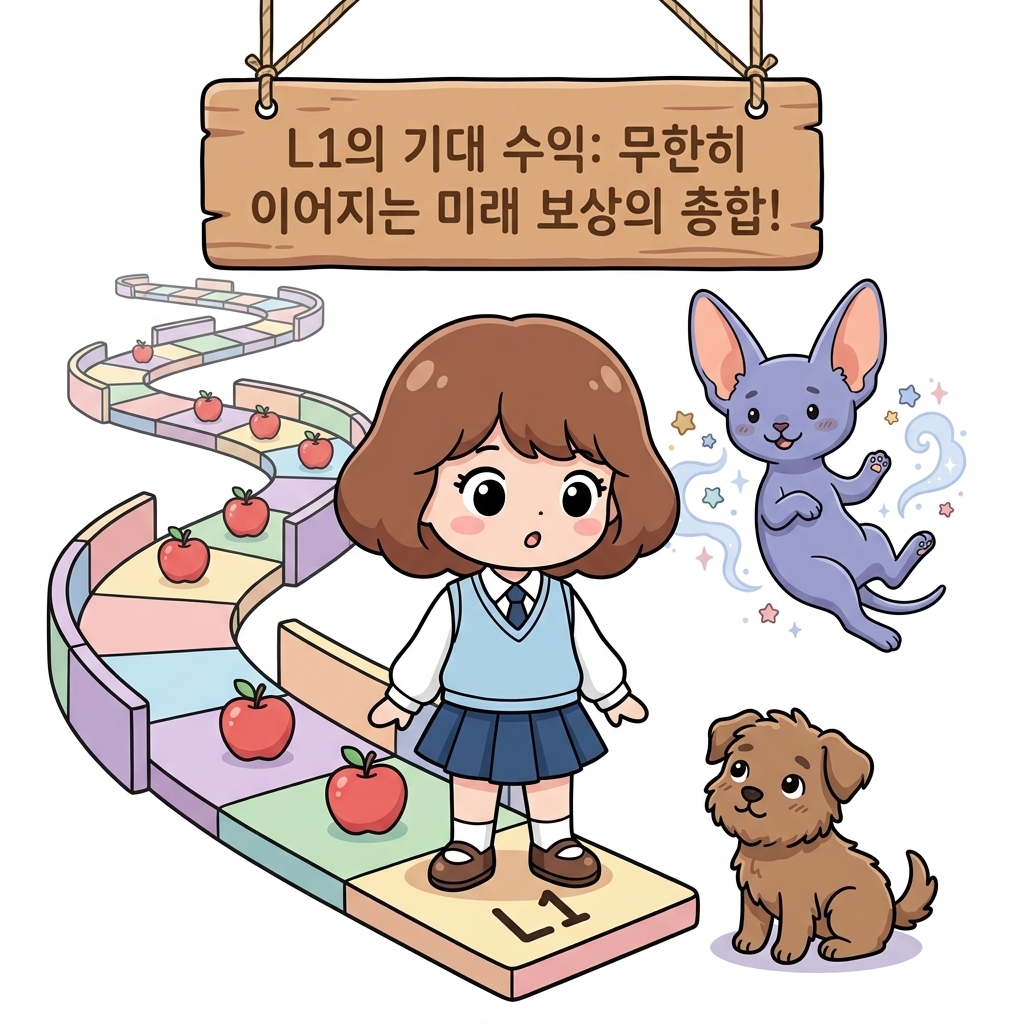 L1의 기대 수익: 무한히 이어지는 미래 보상의 총합