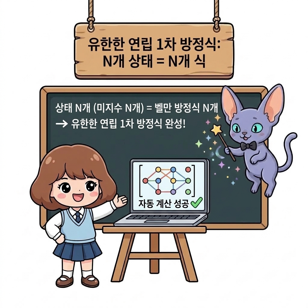 유한한 연립 1차 방정식: N개 상태 = N개 식