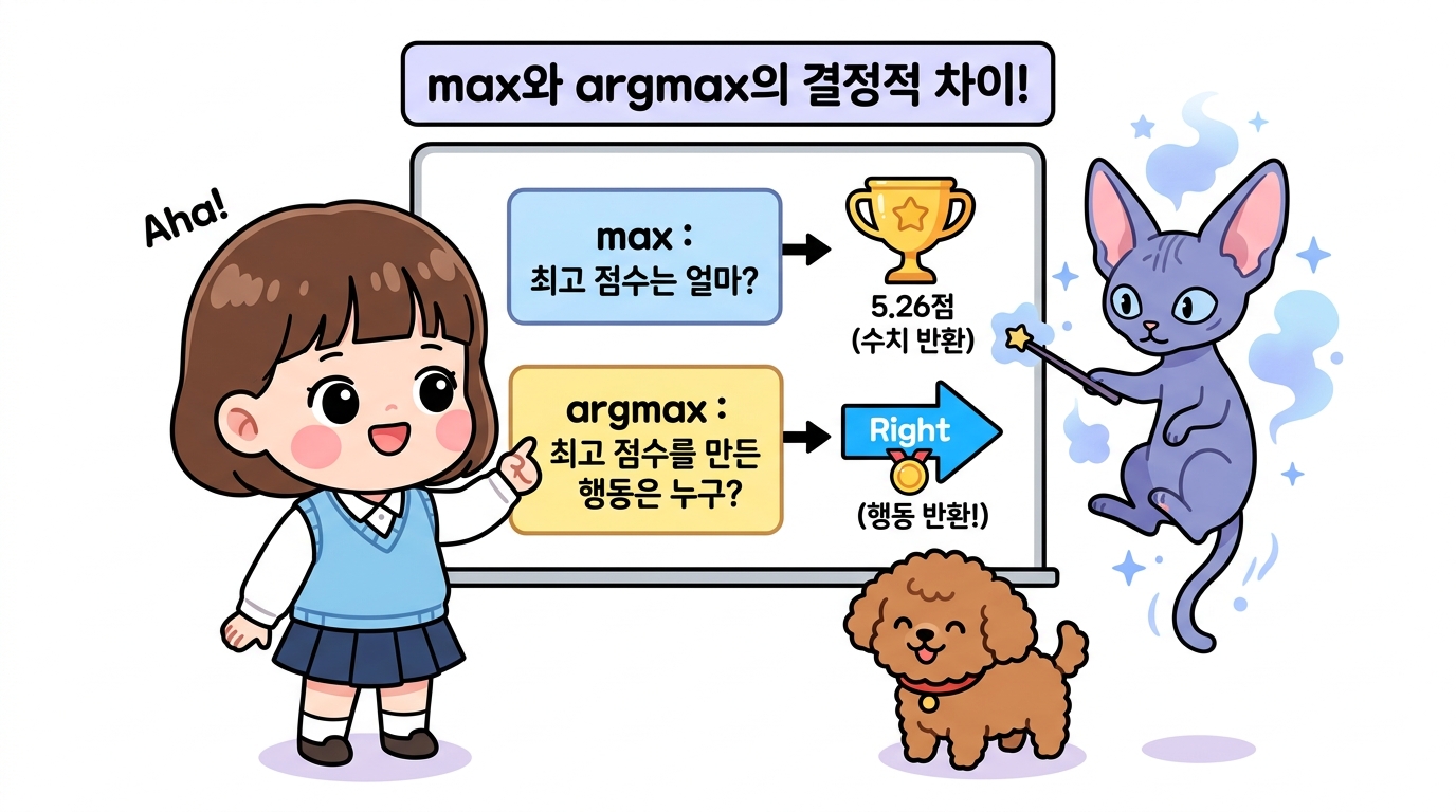 max와 argmax의 차이점 시각화
