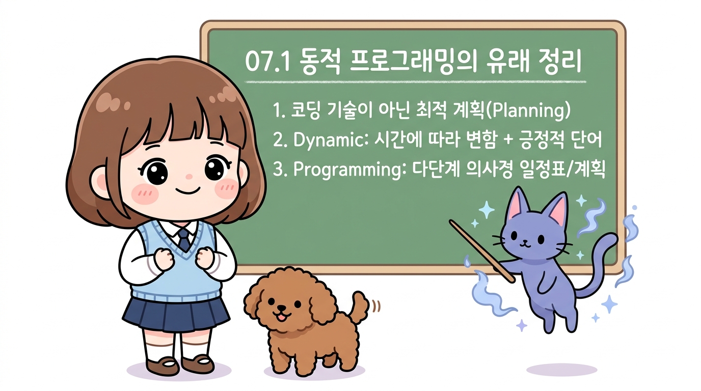 07.1장 학습 정리: 동적 프로그래밍의 유래 정리