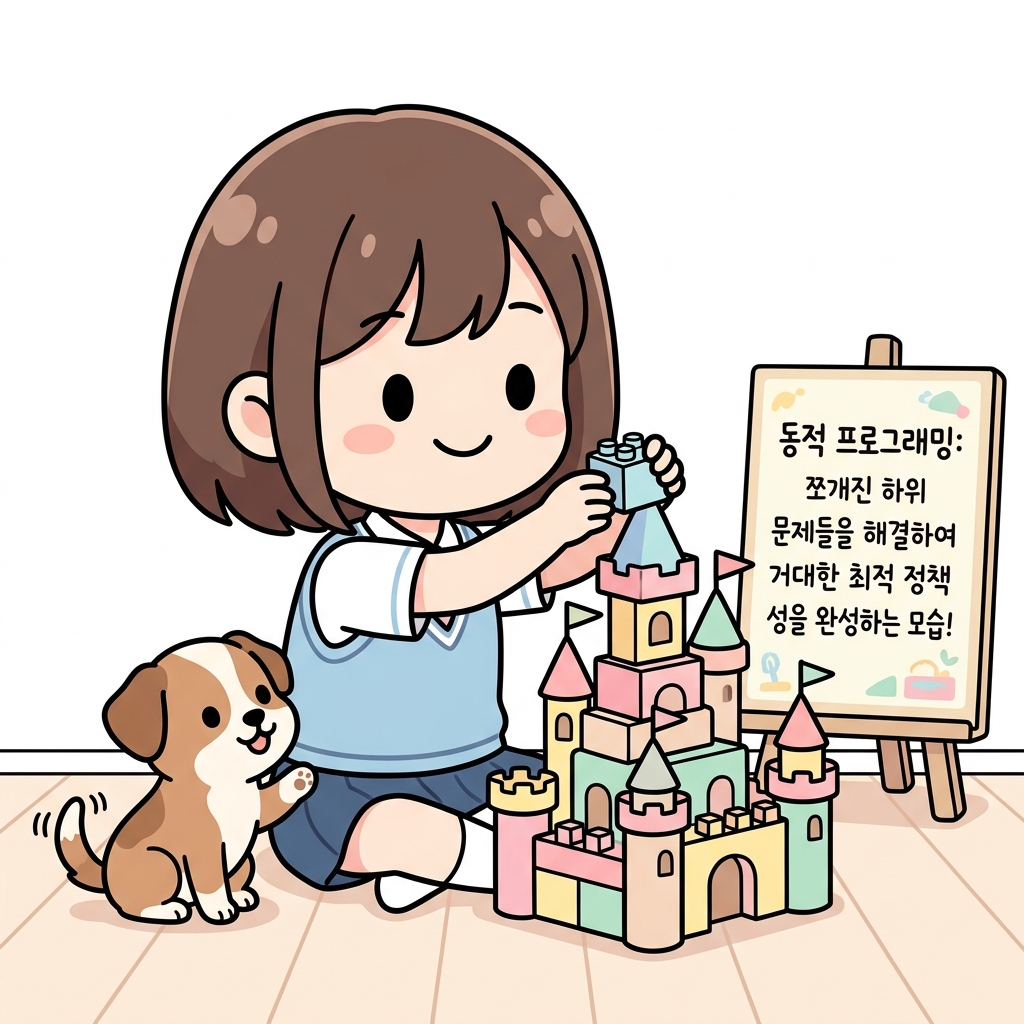 7강 동적 프로그래밍 대문 커버: 하위 문제를 해결하여 최적 정책 성곽을 완성하는 도로시