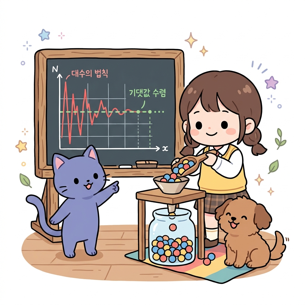 대수의 법칙 수렴 그래프
