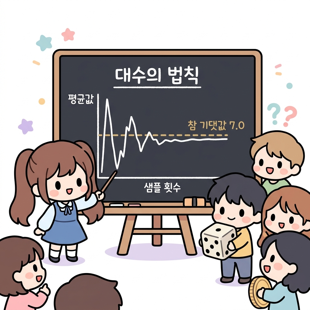 대수의 법칙 그래프