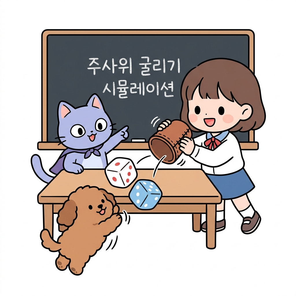 주사위 굴리기 시뮬레이션